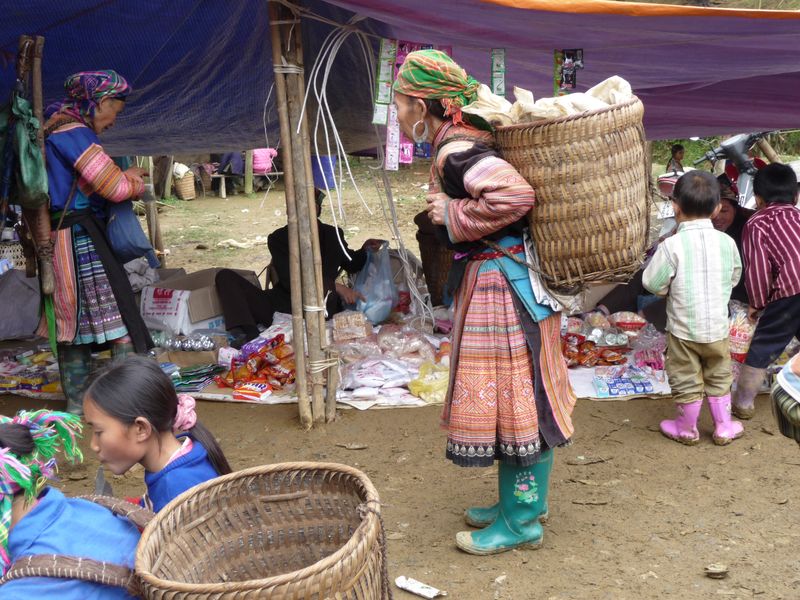 Hmongs bariolées